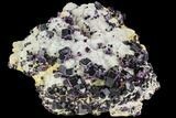Phenomenal, Dark Purple Cubic Fluorite Crystal Plate - China #112058-3